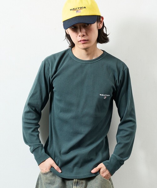 NAUTICA(ノーティカ)の「NAUTICA/ノーティカ Essentials タイトフィット L/S クルーネック ピグメントTシャツ(Tシャツ/カットソー・メンズ・ネイビー/オリーブ/チャコールグレー・LARGE/SMALL/MEDIUM)」の8枚目の写真