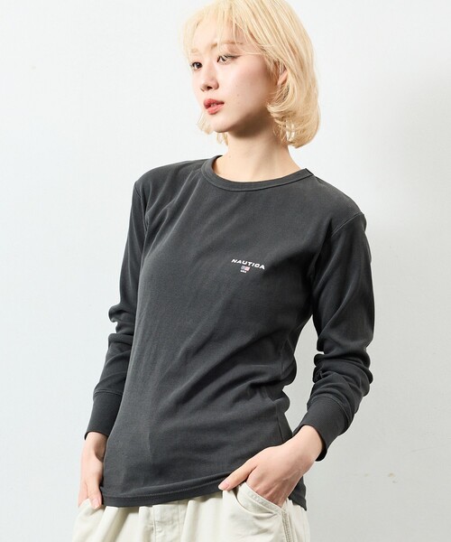 NAUTICA(ノーティカ)の「NAUTICA/ノーティカ Essentials タイトフィット L/S クルーネック ピグメントTシャツ(Tシャツ/カットソー・メンズ・ネイビー/オリーブ/チャコールグレー・LARGE/SMALL/MEDIUM)」の13枚目の写真