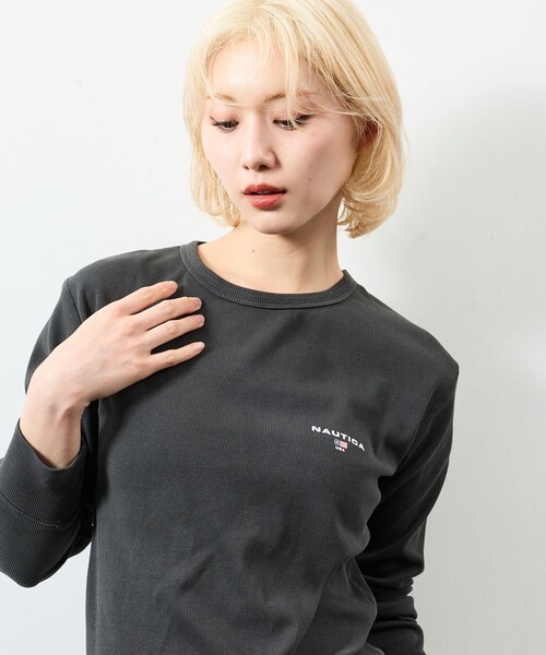 NAUTICA(ノーティカ)の「NAUTICA/ノーティカ Essentials タイトフィット L/S クルーネック ピグメントTシャツ(Tシャツ/カットソー・メンズ・ネイビー/オリーブ/チャコールグレー・LARGE/SMALL/MEDIUM)」の14枚目の写真