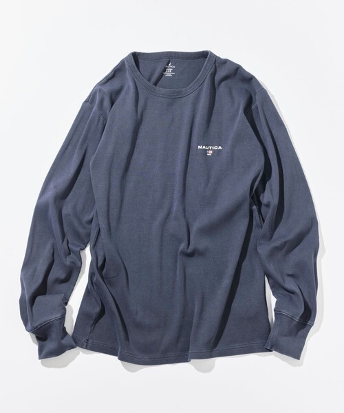 NAUTICA(ノーティカ)の「NAUTICA/ノーティカ Essentials タイトフィット L/S クルーネック ピグメントTシャツ(Tシャツ/カットソー・メンズ・ネイビー/オリーブ/チャコールグレー・LARGE/SMALL/MEDIUM)」の15枚目の写真