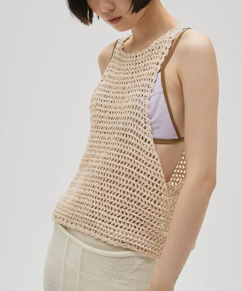 TODAYFUL（トゥデイフル）の「Piping Tulle Bratop 12611019（Tシャツ/カットソー・レディース・ライトブルー/ベージュ・FREE）」の3枚目の写真