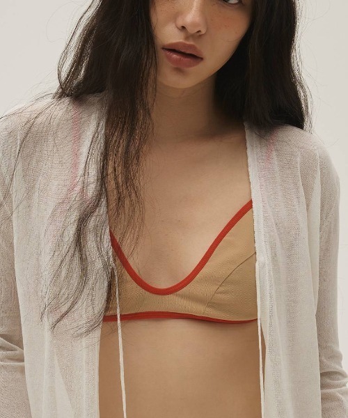 TODAYFUL（トゥデイフル）の「Piping Tulle Bratop 12611019（Tシャツ/カットソー・レディース・ライトブルー/ベージュ・FREE）」の7枚目の写真
