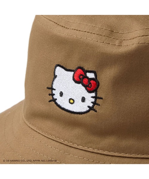 NEW ERA(ニューエラ)の「ニューエラ【NEW ERA】- ハローキティ リバーシブル バケットハット キッズ【KIDS BUCKET RV KITTY KHAKI/RED 14348590】(ハット・キッズ・カーキ・S/M/M/L/L/XL)」の6枚目の写真