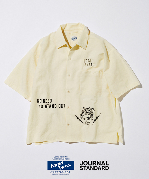 ARMY TWILL(アーミーツイル)の「ARMY TWILL / アーミーツイル 別注 ヴィンテージ シーニック シャツ(シャツ/ブラウス・メンズ・アイボリー/ブラック・MEDIUM/LARGE)」の2枚目の写真