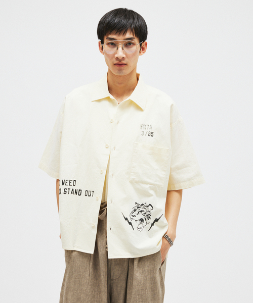 ARMY TWILL(アーミーツイル)の「ARMY TWILL / アーミーツイル 別注 ヴィンテージ シーニック シャツ(シャツ/ブラウス・メンズ・アイボリー/ブラック・MEDIUM/LARGE)」の7枚目の写真