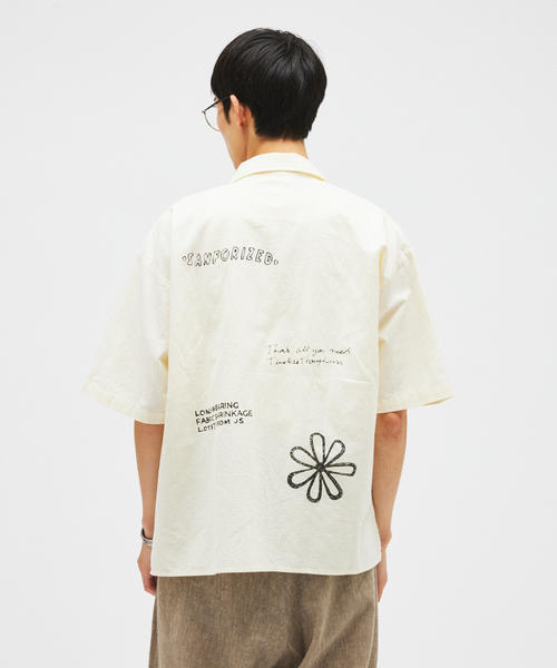 ARMY TWILL(アーミーツイル)の「ARMY TWILL / アーミーツイル 別注 ヴィンテージ シーニック シャツ(シャツ/ブラウス・メンズ・アイボリー/ブラック・MEDIUM/LARGE)」の9枚目の写真