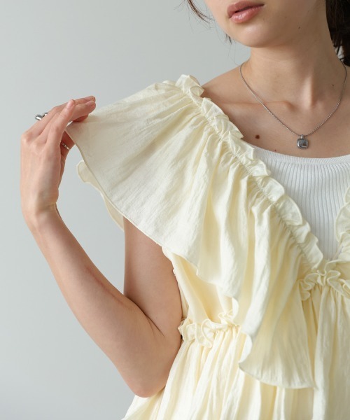 Bab(バブ)の「【前後2WAY着用可能】【選べるサイズ展開】マルチWAYフリルスウェットワンピース(ワンピース・レディース・ベージュ/アイボリー/チャコールグレー・S/M)」の19枚目の写真