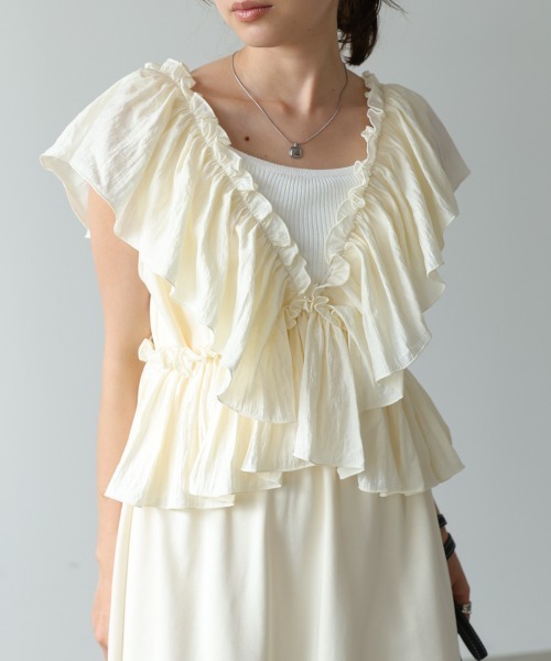 Bab(バブ)の「【前後2WAY着用可能】【選べるサイズ展開】マルチWAYフリルスウェットワンピース(ワンピース・レディース・ベージュ/アイボリー/チャコールグレー・S/M)」の22枚目の写真