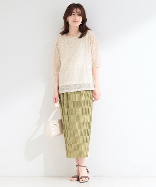 SHOO・LA・RUE(シューラルー)の「【2点セット】メランジシアートップス×タンクトップセット(その他トップス・レディース・オレンジ/ブラック/アイボリー・04/03/02/01)」の6枚目の写真