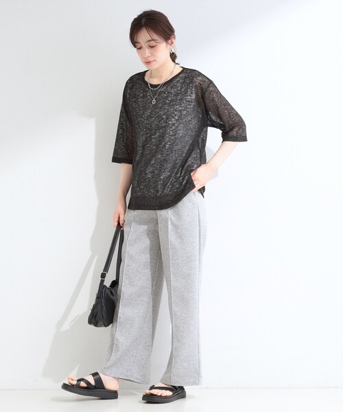 SHOO・LA・RUE(シューラルー)の「【2点セット】メランジシアートップス×タンクトップセット(その他トップス・レディース・オレンジ/ブラック/アイボリー・04/03/02/01)」の10枚目の写真