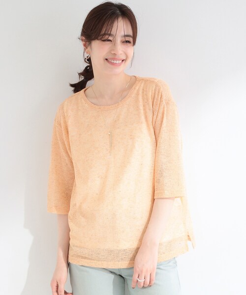 SHOO・LA・RUE(シューラルー)の「【2点セット】メランジシアートップス×タンクトップセット(その他トップス・レディース・オレンジ/ブラック/アイボリー・04/03/02/01)」の12枚目の写真