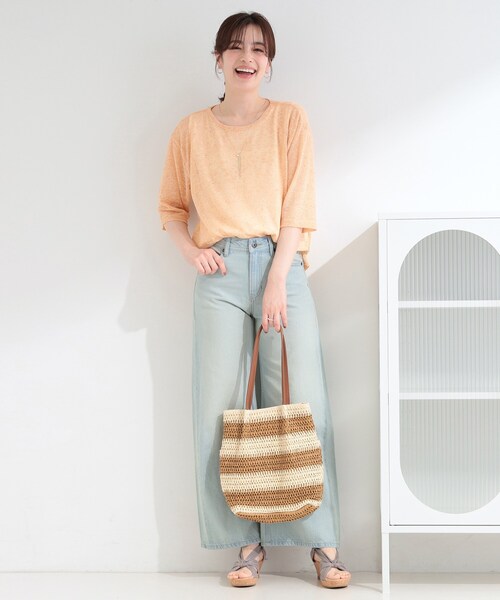 SHOO・LA・RUE(シューラルー)の「【2点セット】メランジシアートップス×タンクトップセット(その他トップス・レディース・オレンジ/ブラック/アイボリー・04/03/02/01)」の14枚目の写真