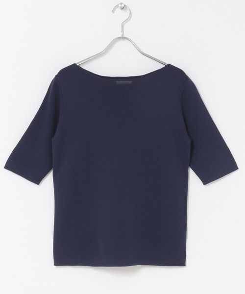 ITEMS URBANRESEARCH(アイテムズ アーバンリサーチ)の「ソウバリボートネックニット(ニット/セーター・レディース・ブラウン/ホワイト系その他/ネイビー・FREE)」の8枚目の写真