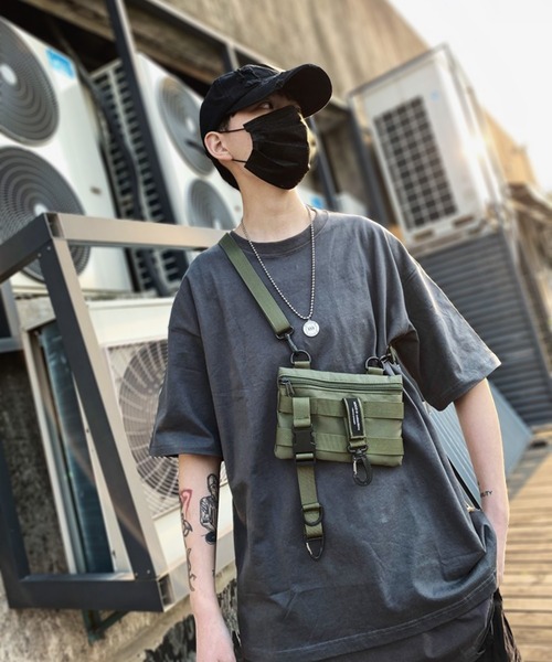 SORENA(ソレナ)の「サコッシュ&ポーチ付き ミリタリーカスタムショルダーバッグ(ショルダーバッグ・メンズ・オリーブ/ブラック/グレー・FREE)」の7枚目の写真
