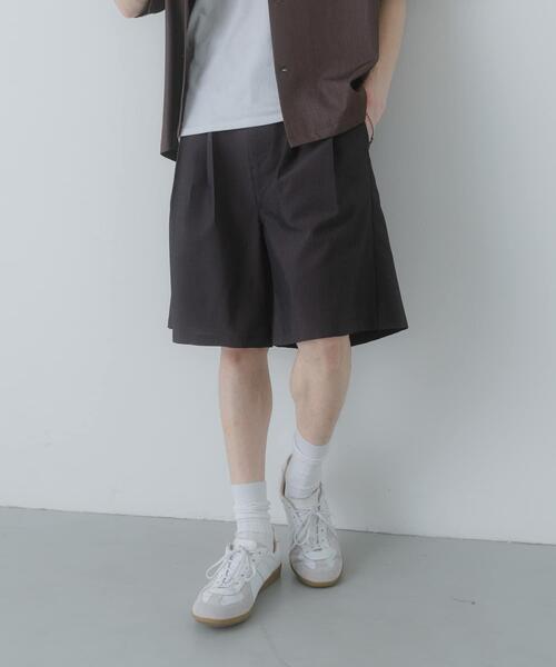 SENSE OF PLACE by URBAN RESEARCH(センスオブプレイスバイアーバンリサーチ)の「ピンストライプワイドバギーショーツ(その他パンツ・メンズ・ネイビー/ベージュ/チャコールグレー・LARGE/MEDIUM)」の9枚目の写真