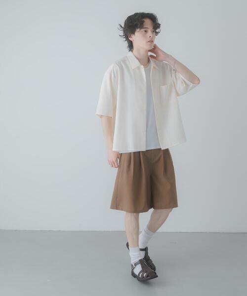 SENSE OF PLACE by URBAN RESEARCH(センスオブプレイスバイアーバンリサーチ)の「ピンストライプワイドバギーショーツ(その他パンツ・メンズ・ネイビー/ベージュ/チャコールグレー・LARGE/MEDIUM)」の19枚目の写真