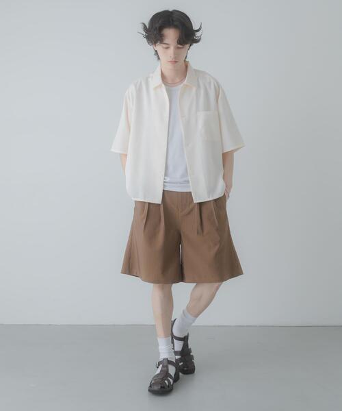 SENSE OF PLACE by URBAN RESEARCH(センスオブプレイスバイアーバンリサーチ)の「ピンストライプワイドバギーショーツ(その他パンツ・メンズ・ネイビー/ベージュ/チャコールグレー・LARGE/MEDIUM)」の20枚目の写真