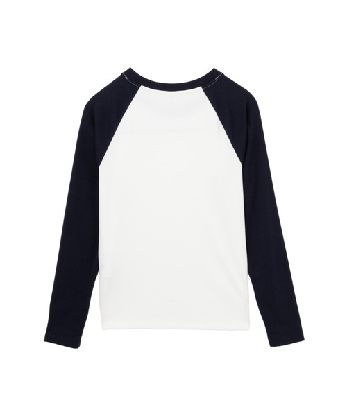 APEE BY A BATHING APE(エイピーバイアベイシングエイプ)の「HEART BADGE RAGLAN LS TEE(Tシャツ/カットソー・レディース・グレー系その他2/ホワイト×ピンク/ホワイト×ブラック/ベージュ系その他・X-SMALL/SMALL/MEDIUM)」の5枚目の写真
