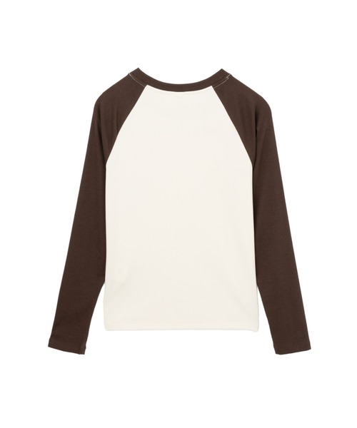APEE BY A BATHING APE(エイピーバイアベイシングエイプ)の「HEART BADGE RAGLAN LS TEE(Tシャツ/カットソー・レディース・グレー系その他2/ホワイト×ピンク/ホワイト×ブラック/ベージュ系その他・X-SMALL/SMALL/MEDIUM)」の8枚目の写真