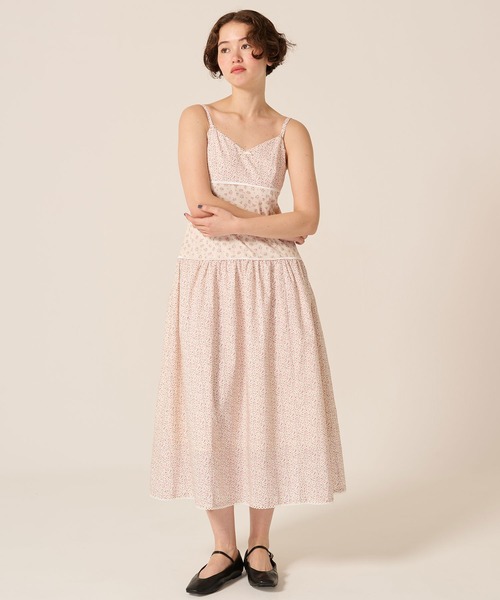 TINA：JOJUN（ティーナジョジュン）の「小花柄 切り替え ロングワンピース TINA：JOJUN（ワンピース・レディース・ライトブルー/ピンク・S/M）」の19枚目の写真