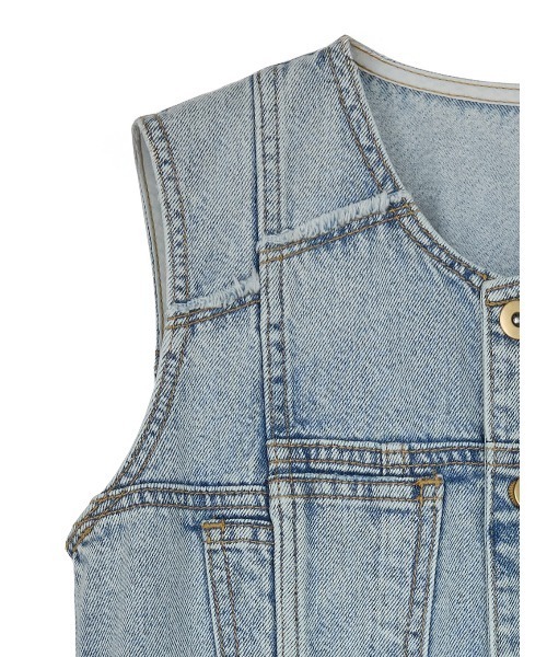 Ameri(アメリ)の「MEDI REMAKE I LINE DENIM DRESS(ワンピース・レディース・ブラウン/ブルー・X-SMALL/MEDIUM/SMALL)」の7枚目の写真