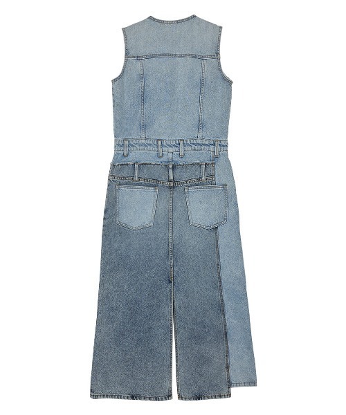 Ameri(アメリ)の「MEDI REMAKE I LINE DENIM DRESS(ワンピース・レディース・ブラウン/ブルー・X-SMALL/MEDIUM/SMALL)」の10枚目の写真
