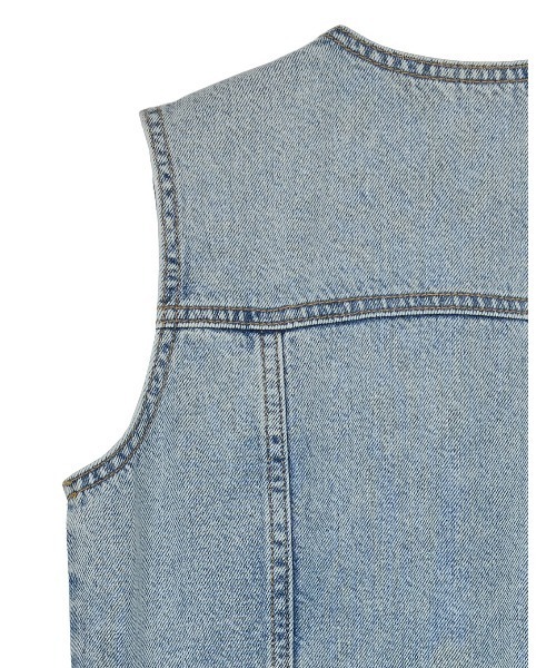 Ameri(アメリ)の「MEDI REMAKE I LINE DENIM DRESS(ワンピース・レディース・ブラウン/ブルー・X-SMALL/MEDIUM/SMALL)」の3枚目の写真