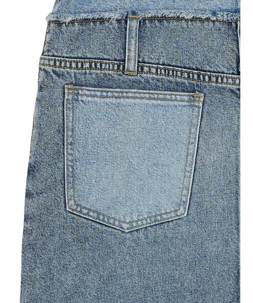 Ameri(アメリ)の「MEDI REMAKE I LINE DENIM DRESS(ワンピース・レディース・ブラウン/ブルー・X-SMALL/MEDIUM/SMALL)」の4枚目の写真