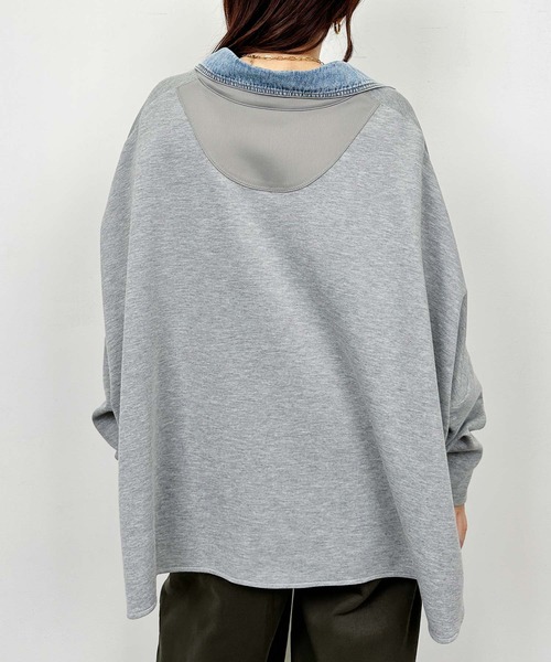 LUGIVA(ルギヴァ)の「レイヤード風ドルマンスリーブプルオーバー(Tシャツ/カットソー・レディース・グレー・M)」の18枚目の写真