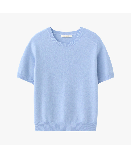 SUARE WOMEN(スアレウーマン)の「(ウィメンズ)カシミヤ10 ウール90 ホルガ ハーフニット - 9カラー(ニット/セーター・レディース・アイボリー/オリーブ/ベビーピンク/スカイブルー/レッド/ブラック/ネイビー/グレー/ベージュ・SMALL/MEDIUM)」の6枚目の写真