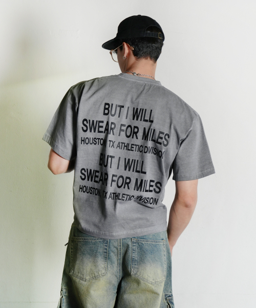 THE MILE(ザマイル)の「ニュオーダーガーメンツ クロップクルーネック_PIGMENT GRAY(Tシャツ/カットソー・メンズ・その他・SMALL/MEDIUM/LARGE/X-LARGE)」の1枚目の写真