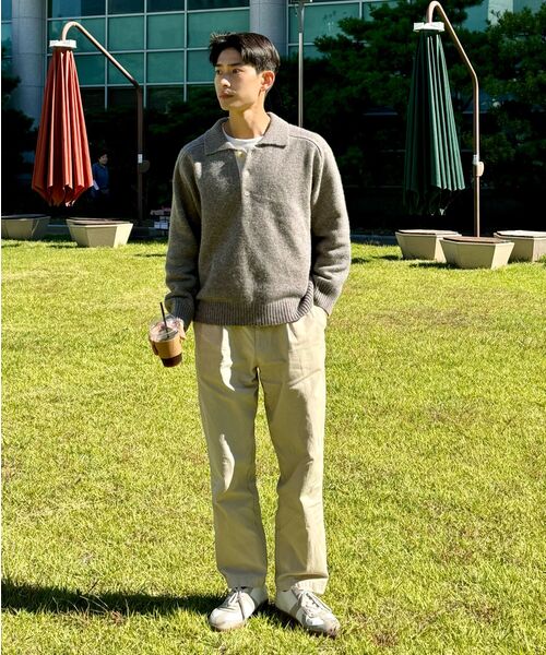 NONBLANK（ノンブランク）の「ウールカラー ニット_DORMOUSE BEIGE（ニット/セーター・メンズ・ベージュ・MEDIUM/LARGE/X-LARGE）」の19枚目の写真