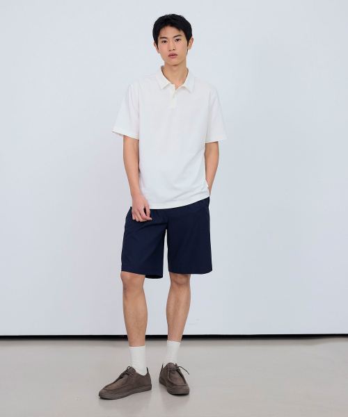 MINDBRIDGE(マインドブリッジ)の「ソロナクールタッチライトウェイトレギュラーフィットカラーTシャツ - 2色(ポロシャツ・メンズ・ホワイト/ライトグレー・100/105/95/110)」の9枚目の写真