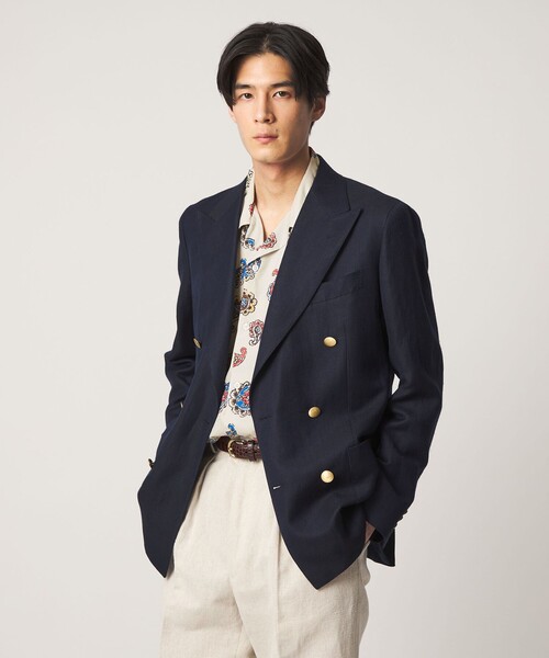 DRAKE'S(ドレイクス)の「【別注】<Drake’s>ペイズリー オープンカラー シャツ(シャツ/ブラウス・メンズ・ネイビー/オフホワイト・XL/L/M)」の4枚目の写真