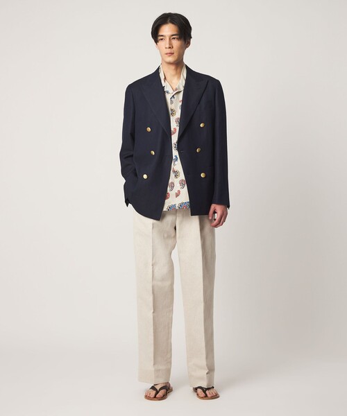 DRAKE'S(ドレイクス)の「【別注】<Drake’s>ペイズリー オープンカラー シャツ(シャツ/ブラウス・メンズ・ネイビー/オフホワイト・XL/L/M)」の5枚目の写真