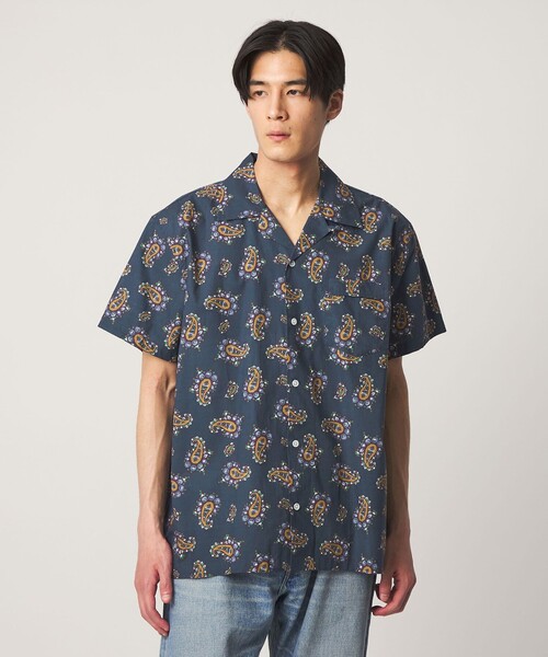 DRAKE'S(ドレイクス)の「【別注】<Drake’s>ペイズリー オープンカラー シャツ(シャツ/ブラウス・メンズ・ネイビー/オフホワイト・XL/L/M)」の6枚目の写真