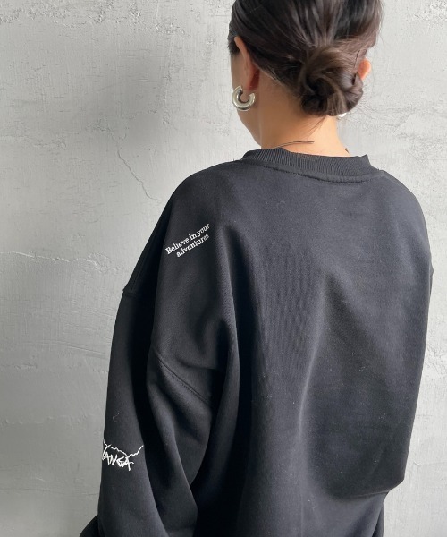 NANGA（ナンガ）の「【WEB先行予約】[NANGA/ナンガ] 別注 ジップポケット ロゴ刺繍スウェット（スウェット・レディース・ブラック/ホワイト・L/M/S）」の10枚目の写真