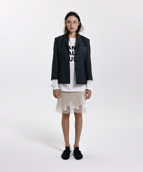 haag（ヘイグ）の「a cutting-line skirt (cream)（スカート・レディース・その他・FREE）」の3枚目の写真