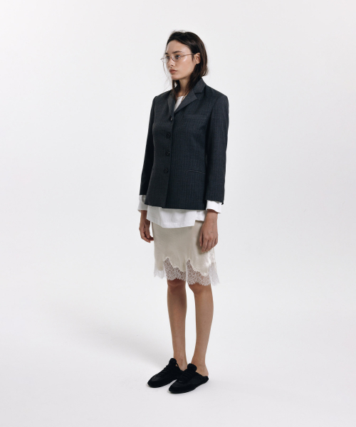 haag（ヘイグ）の「a cutting-line skirt (cream)（スカート・レディース・その他・FREE）」の5枚目の写真