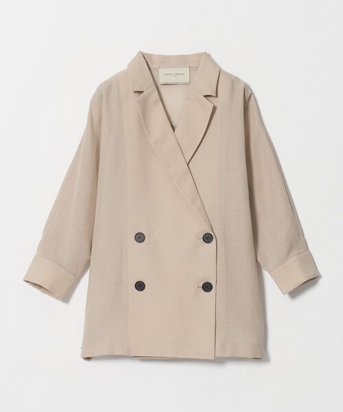 UNITED ARROWS（ユナイテッドアローズ）の「シアー ドルマン ブラウス ジャケット ‐ウォッシャブル‐（テーラードジャケット・レディース・ネイビー/ベージュ/その他1・FREE）」の2枚目の写真