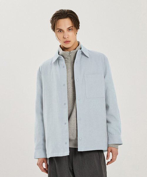 ADHOC(アドホック)の「男性ダウンワンポケットシャケット (ブルー) (HZAUJ84-43)(その他アウター・メンズ・その他・90/95/100/105)」の1枚目の写真