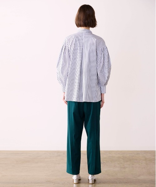 Marilyn Moon（マリリンムーン）の「tuck frill modern volume shirt（シャツ/ブラウス・レディース・サックスブルー/ホワイト/ホワイト×ブラック/ネイビー/ブラウン・FREE）」の10枚目の写真