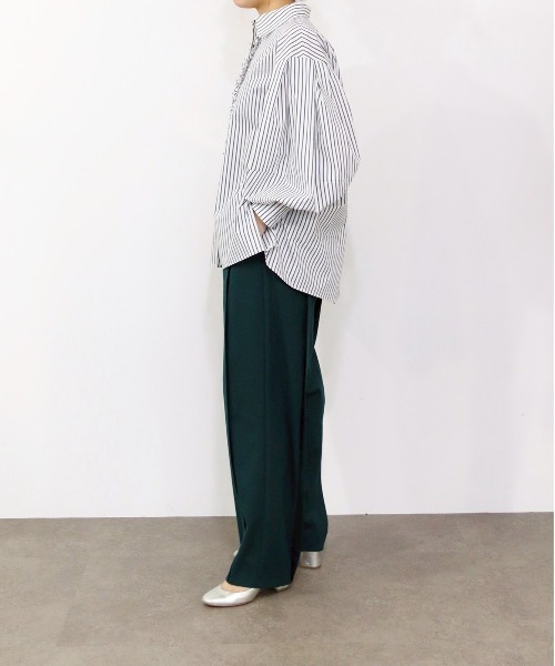 Marilyn Moon（マリリンムーン）の「tuck frill modern volume shirt（シャツ/ブラウス・レディース・サックスブルー/ホワイト/ホワイト×ブラック/ネイビー/ブラウン・FREE）」の13枚目の写真