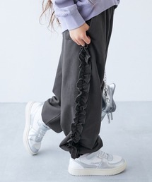 devirock（デビロック）の「フリルとリボンがえらべる ミニ裏毛 ガールズ スウェットパンツ（スウェットパンツ）」