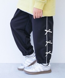 devirock（デビロック）の「フリルとリボンがえらべる ミニ裏毛 ガールズ スウェットパンツ（スウェットパンツ）」