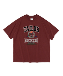 テイラー ビンテージ クレスト 半袖Tシャツ (ワイン)