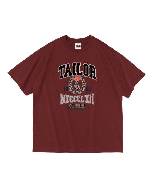TAILOR STUDIO(テーラースタジオ)の「テイラー ビンテージ クレスト 半袖Tシャツ (ワイン)(Tシャツ/カットソー・レディース・その他・SMALL/MEDIUM/LARGE/X-LARGE/2XL)」の4枚目の写真