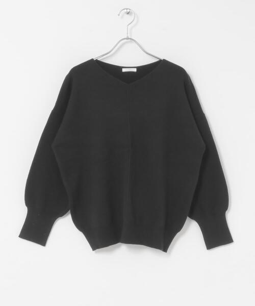 ITEMS URBANRESEARCH（アイテムズ アーバンリサーチ）の「『洗濯可』アウトリンキングVネックニット（ニット/セーター・レディース・ブラック/オフホワイト/ピンク/グレー/ホワイト系その他・FREE）」の7枚目の写真