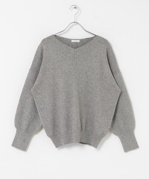 ITEMS URBANRESEARCH（アイテムズ アーバンリサーチ）の「『洗濯可』アウトリンキングVネックニット（ニット/セーター・レディース・ブラック/オフホワイト/ピンク/グレー/ホワイト系その他・FREE）」の15枚目の写真