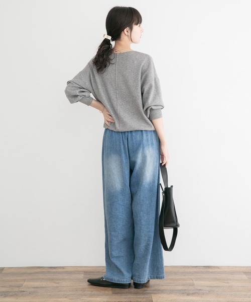 ITEMS URBANRESEARCH(アイテムズ アーバンリサーチ)の「『洗濯可』アウトリンキングVネックニット(ニット/セーター・レディース・ブラック/オフホワイト/ピンク/グレー/ホワイト系その他・FREE)」の19枚目の写真